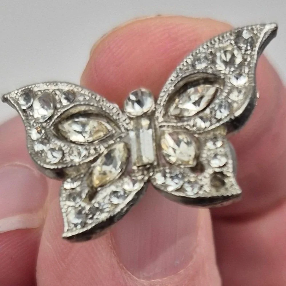 Lot 3 Vtg Rhinestone Brooches 1